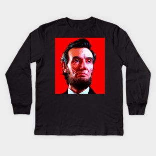 abe lincoln Kids Long Sleeve T-Shirt